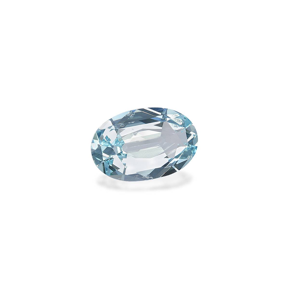 sky blue aquamarine, 3.06ct oval cut — view 3