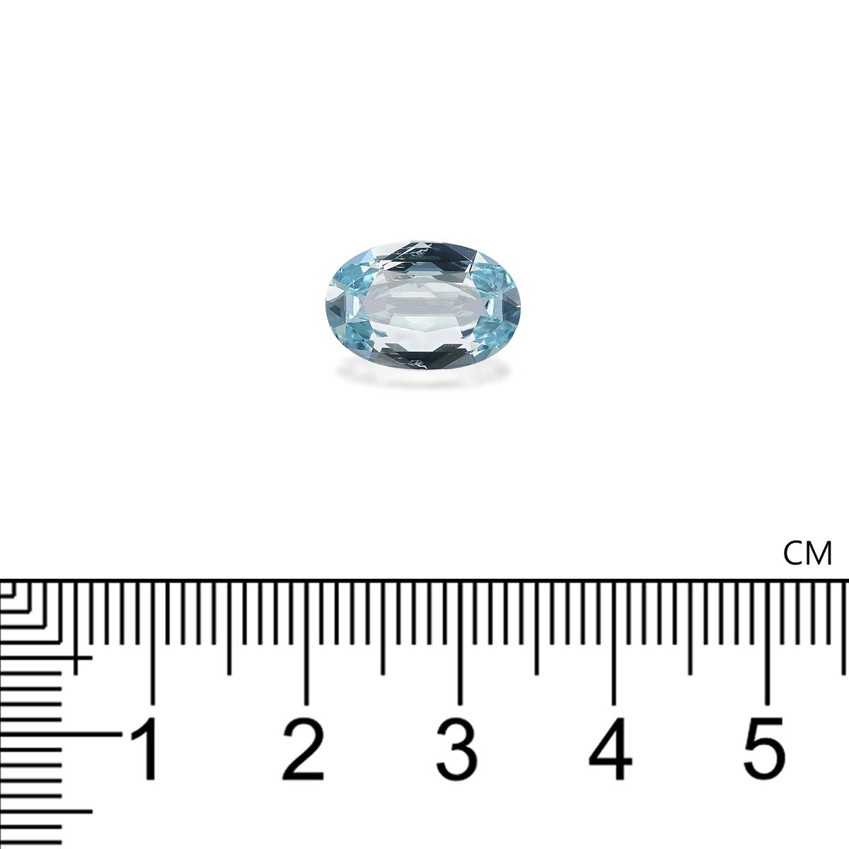 sky blue aquamarine, 3.06ct oval cut — view 4