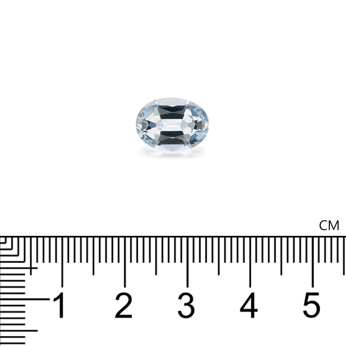 sky blue aquamarine, 3.32ct oval cut — view 4