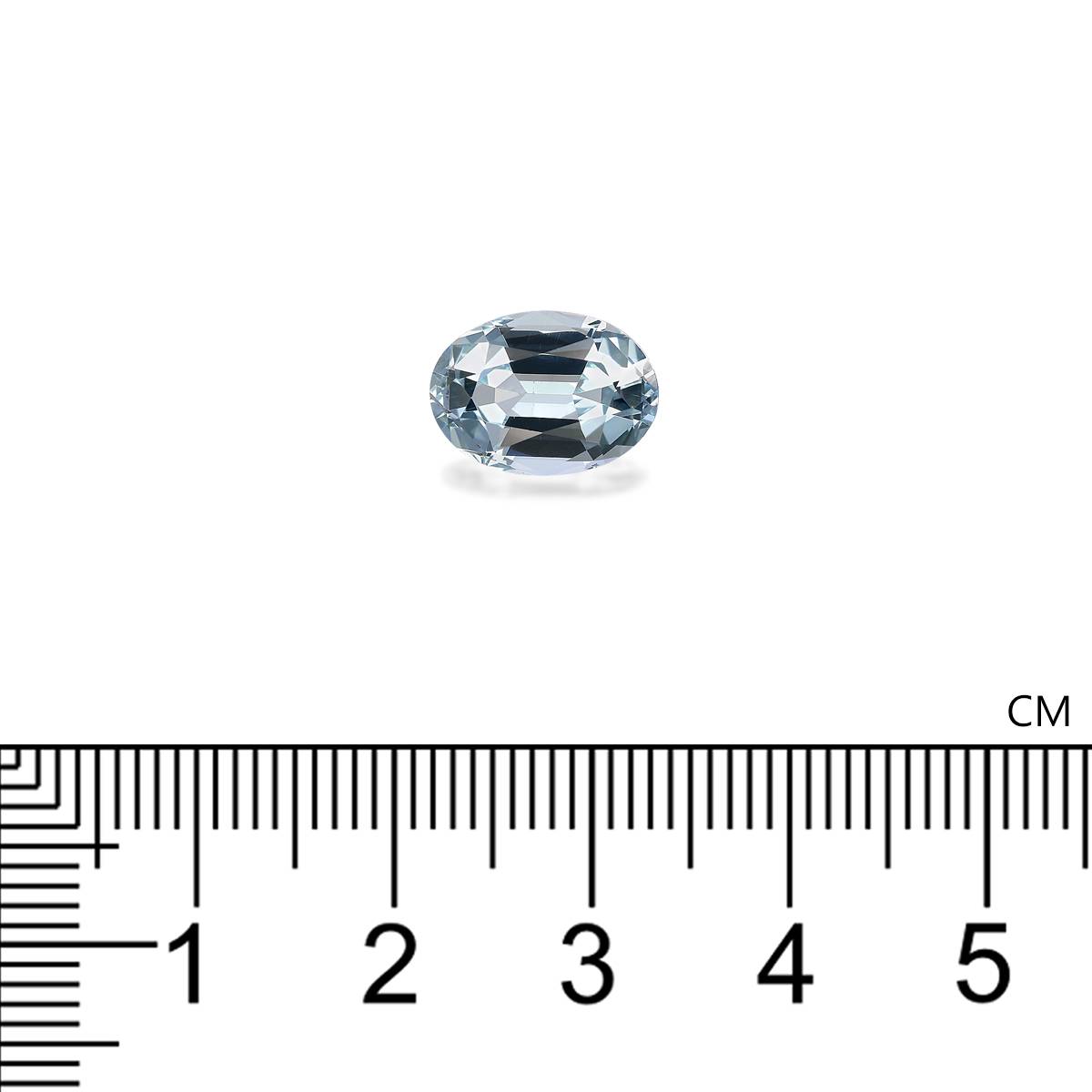 sky blue aquamarine, 3.32ct oval cut — view 4