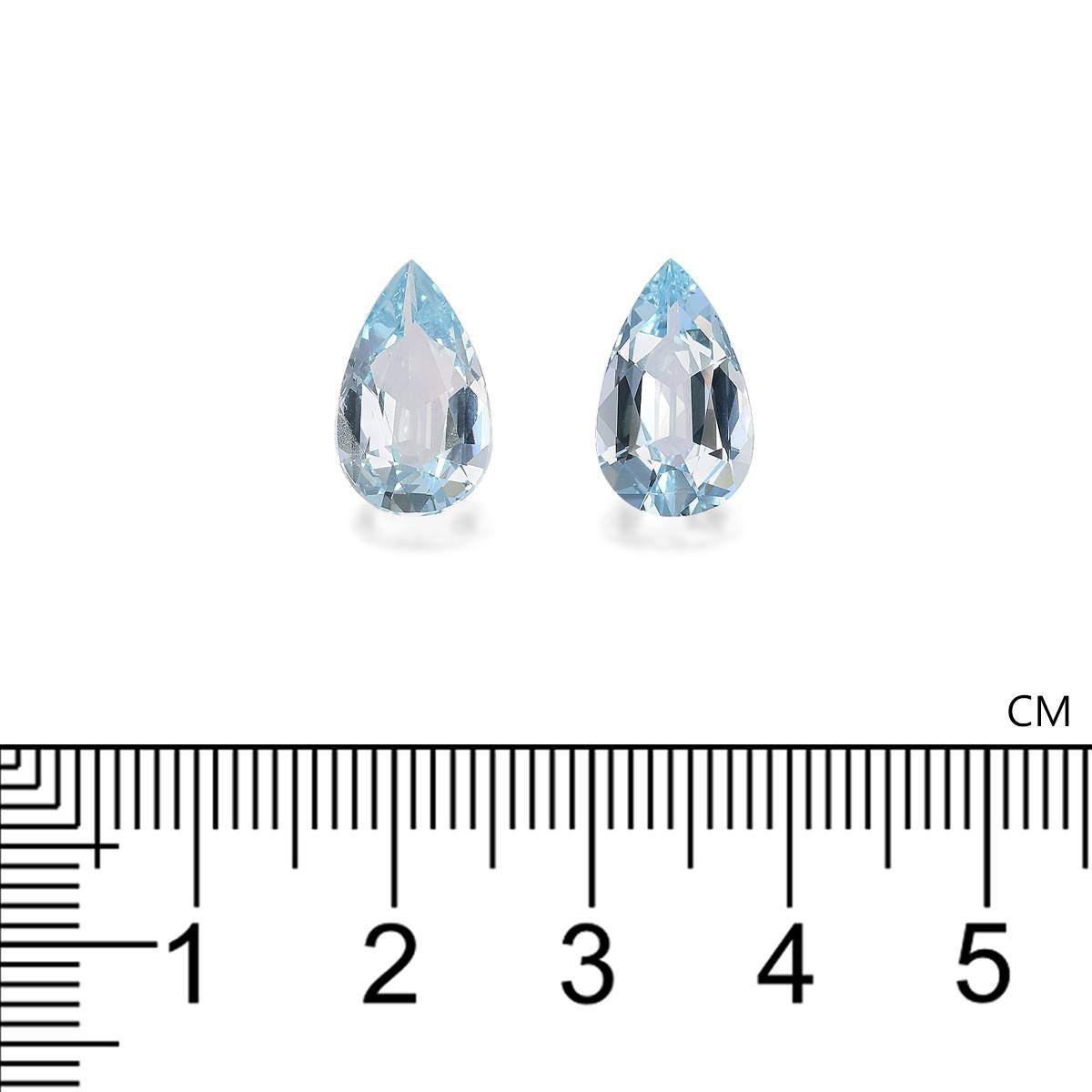 baby blue aquamarine, 5.36ct pear cut — view 4