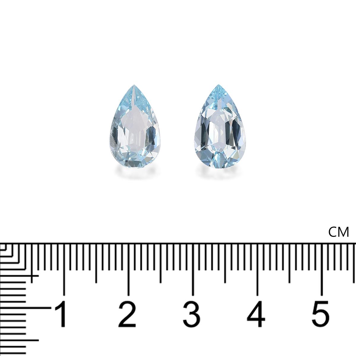 baby blue aquamarine, 5.36ct pear cut — view 4