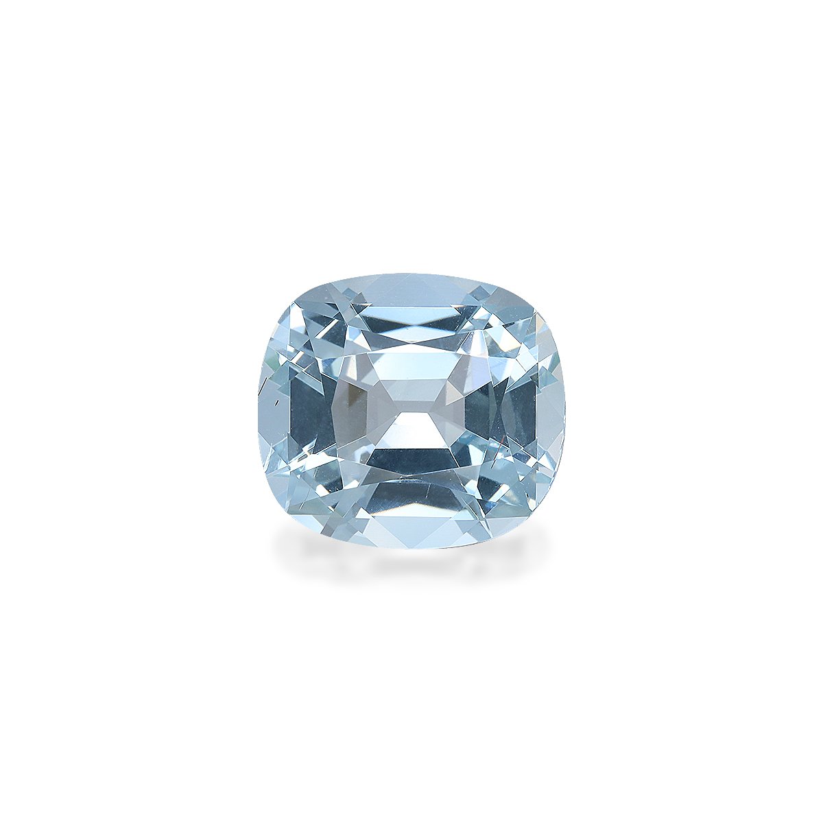 sky blue aquamarine, 5.17ct cushion cut — main view