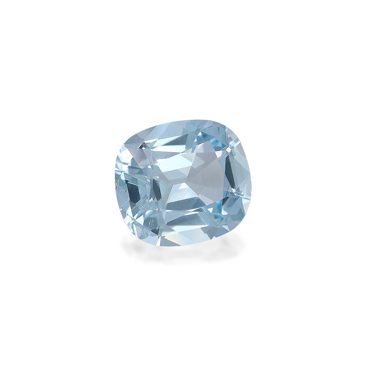 sky blue aquamarine, 5.17ct cushion cut — view 3