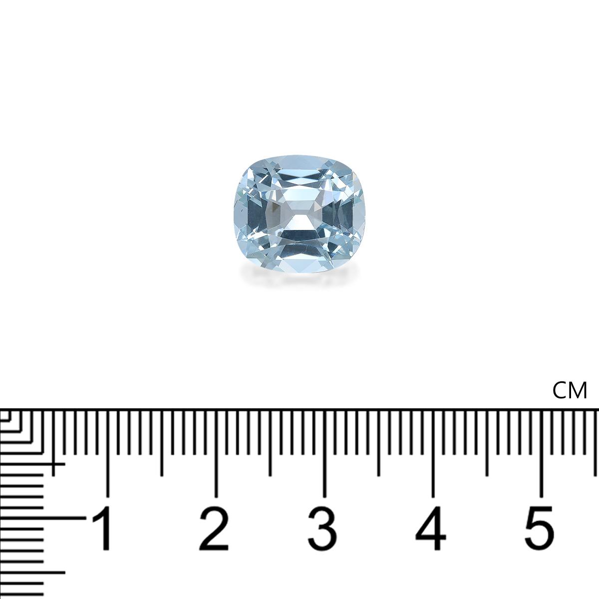 sky blue aquamarine, 5.17ct cushion cut — view 4