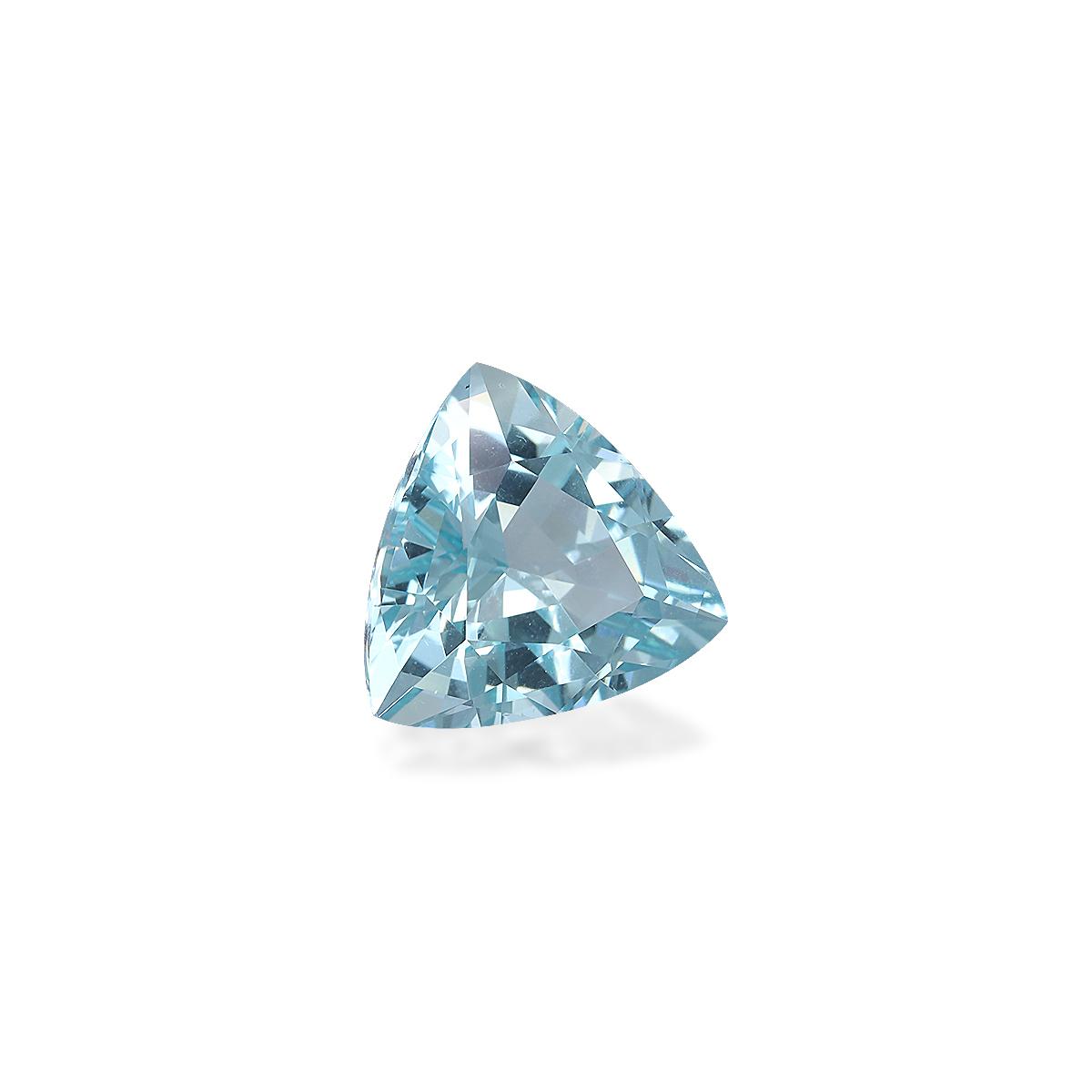 baby blue aquamarine, 4.22ct trilliant cut — view 3