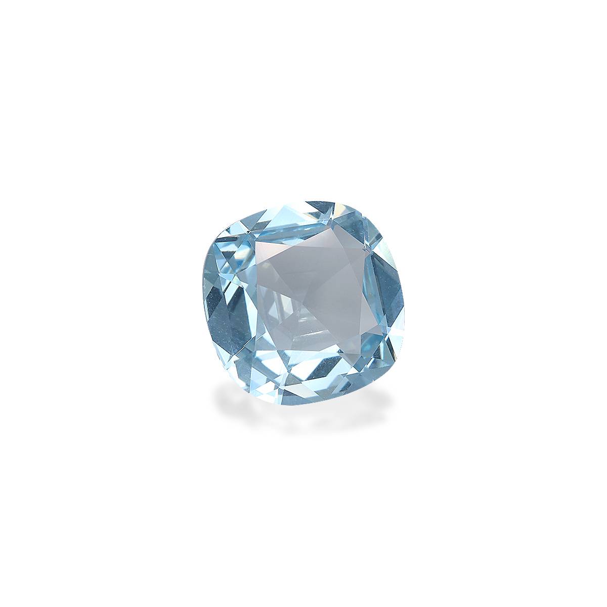 ice blue aquamarine, 5.22ct cushion cut — view 3