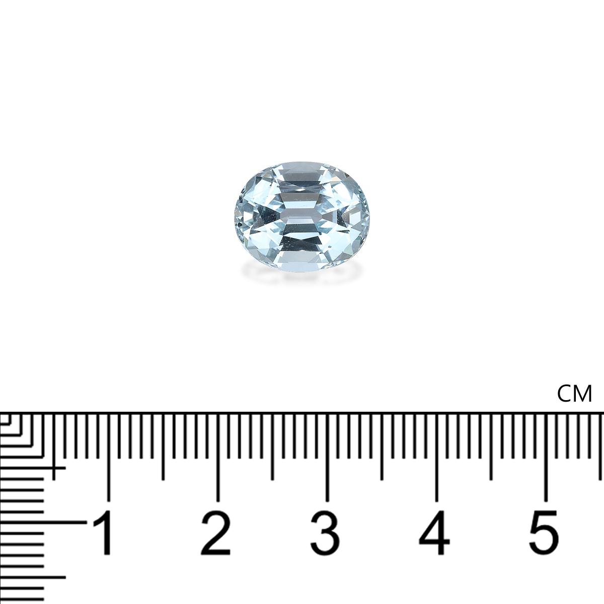 sky blue aquamarine, 5.18ct oval cut — view 4