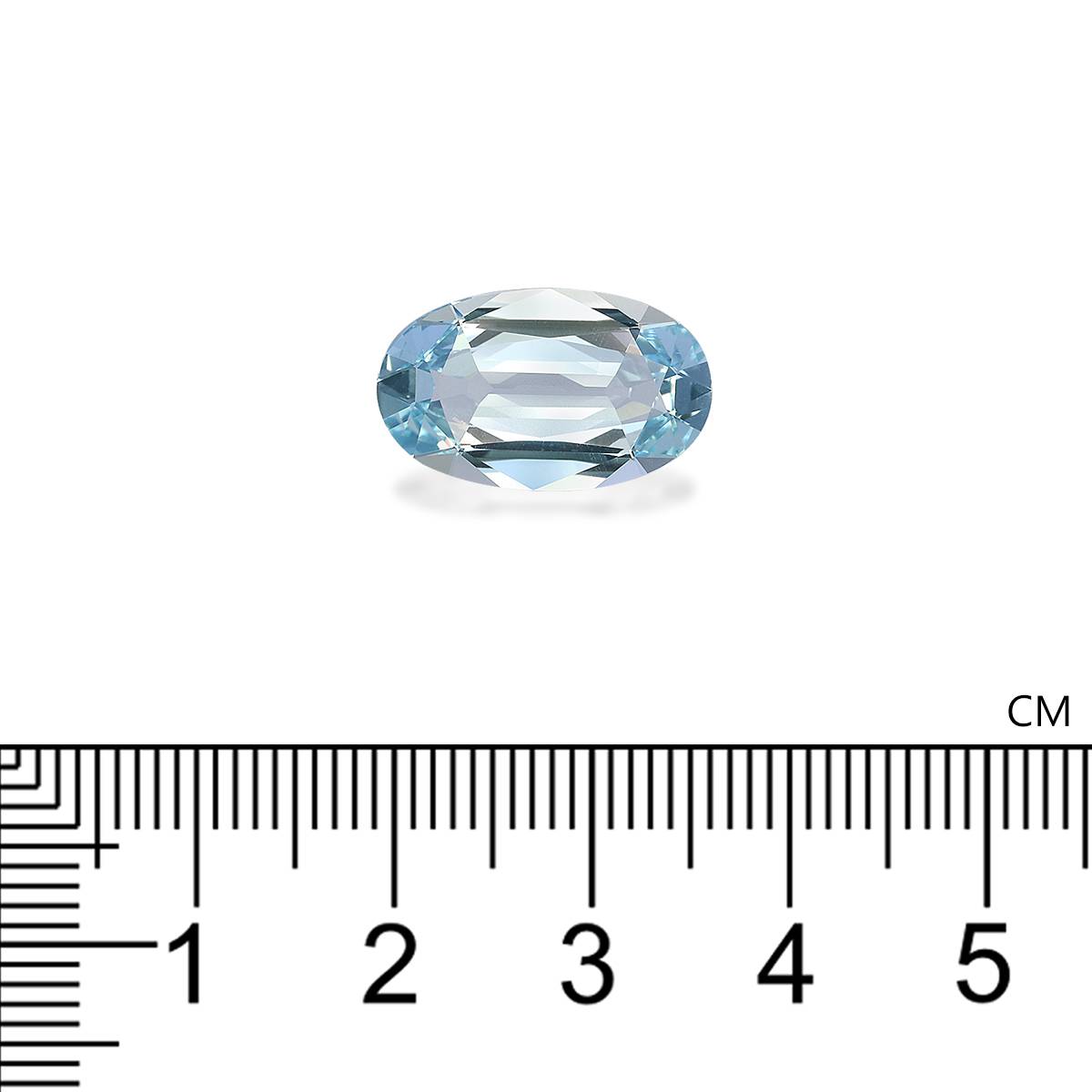 baby blue aquamarine, 5.83ct oval cut — view 4