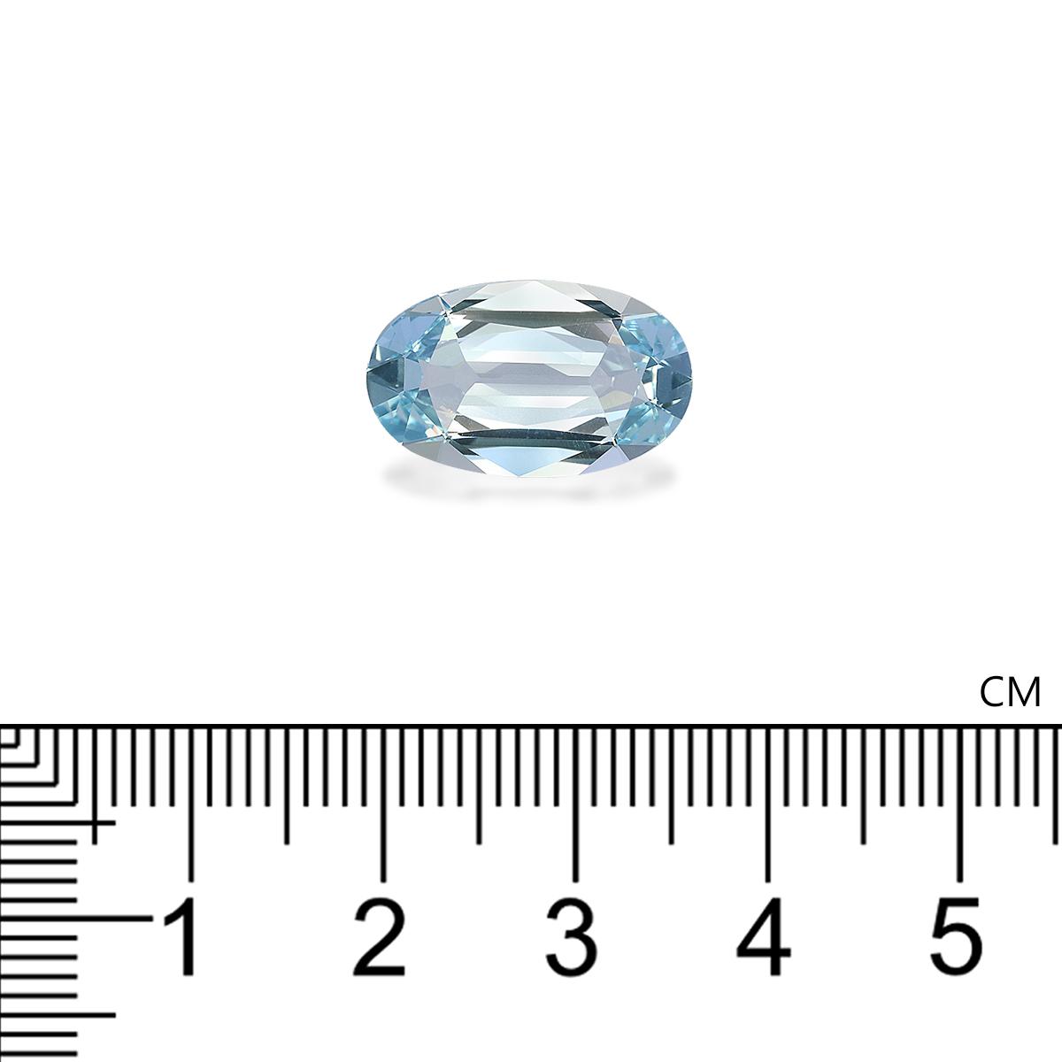 baby blue aquamarine, 5.83ct oval cut — view 4