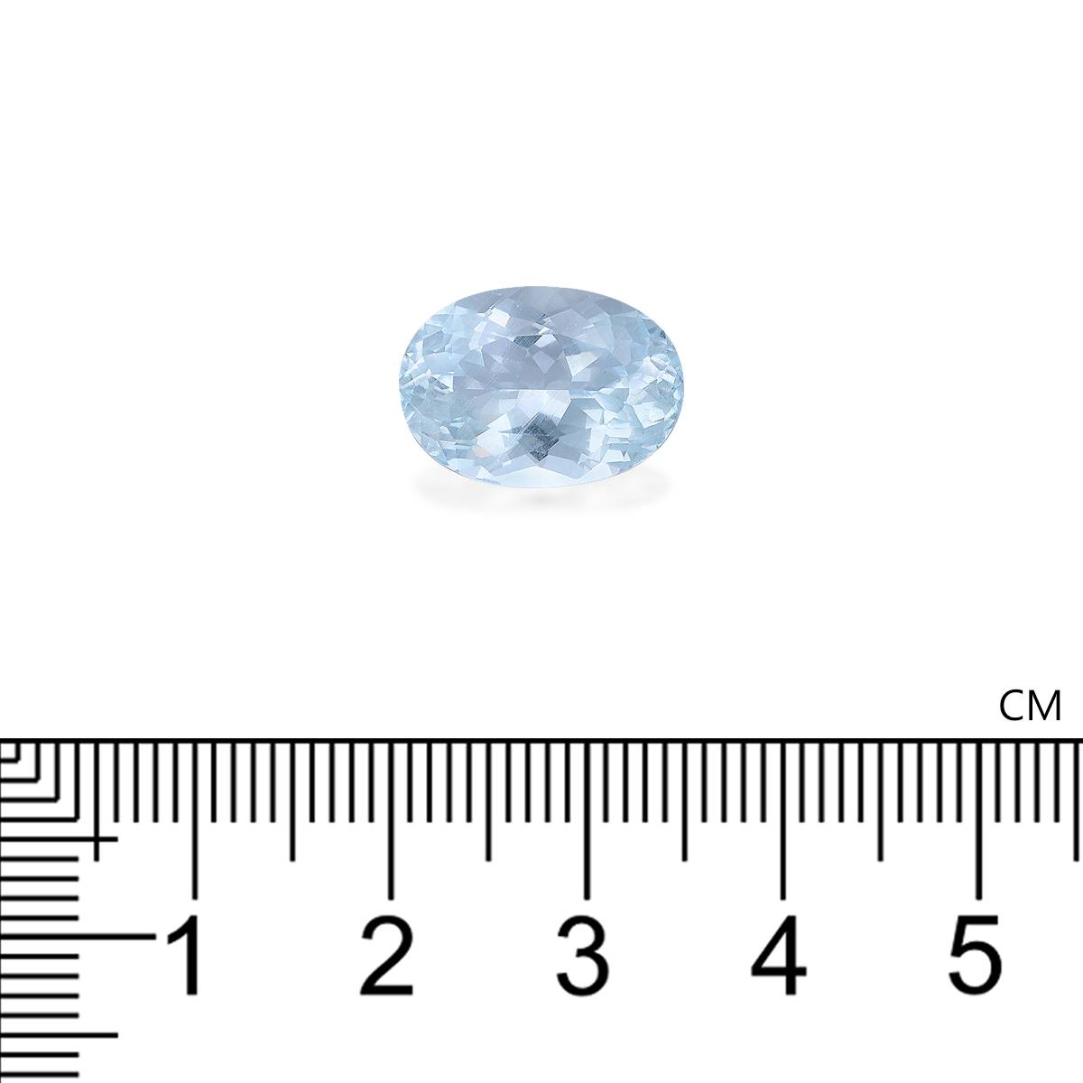 sky blue aquamarine, 6.54ct oval cut — view 4