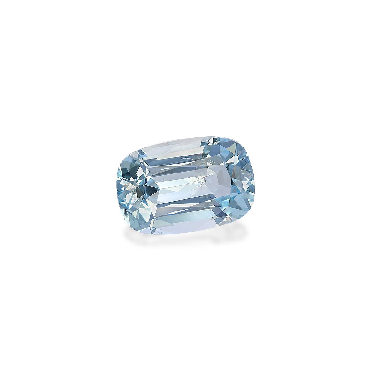 baby blue aquamarine, 4.49ct cushion cut — view 3