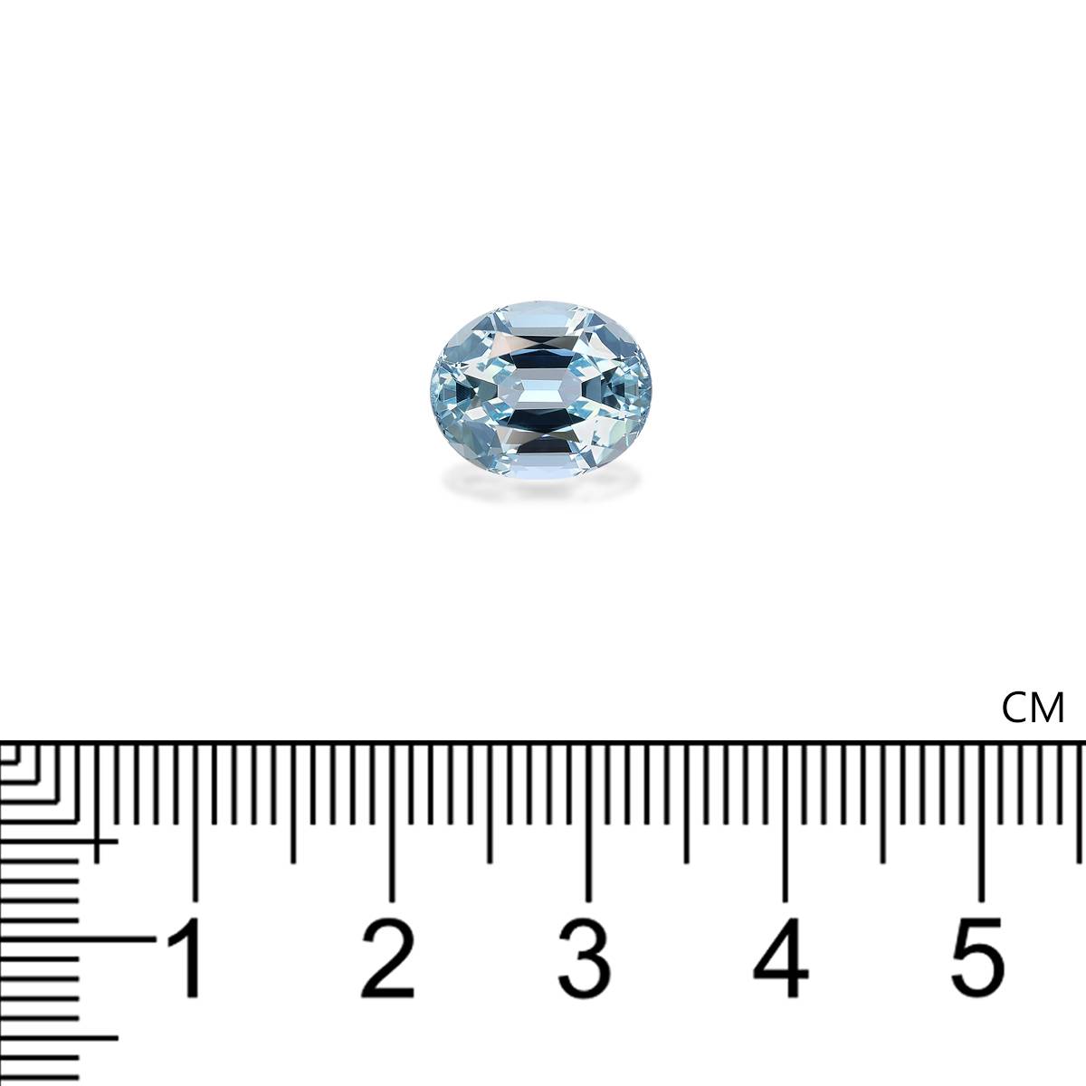 baby blue aquamarine, 4.07ct oval cut — view 4