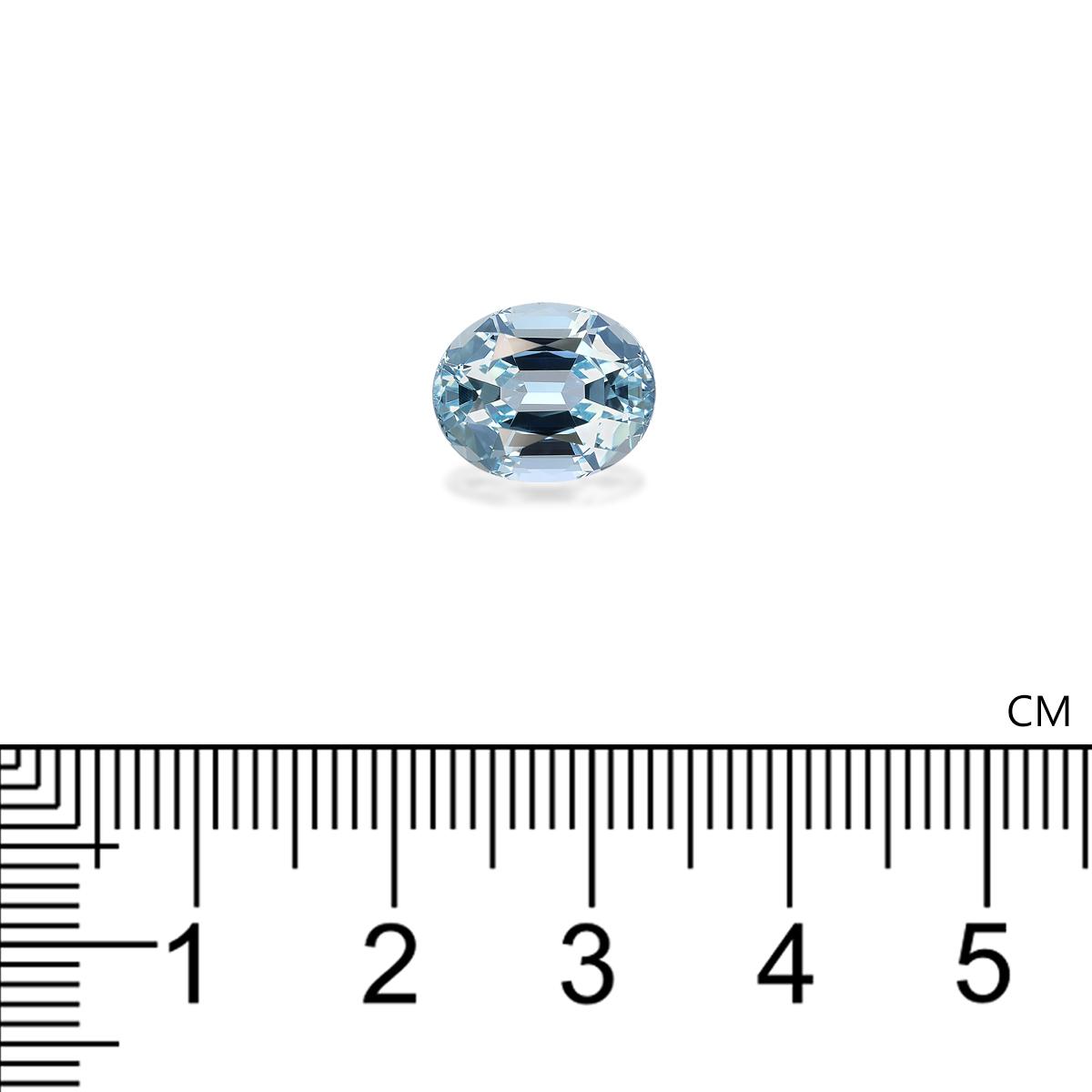 baby blue aquamarine, 4.07ct oval cut — view 4