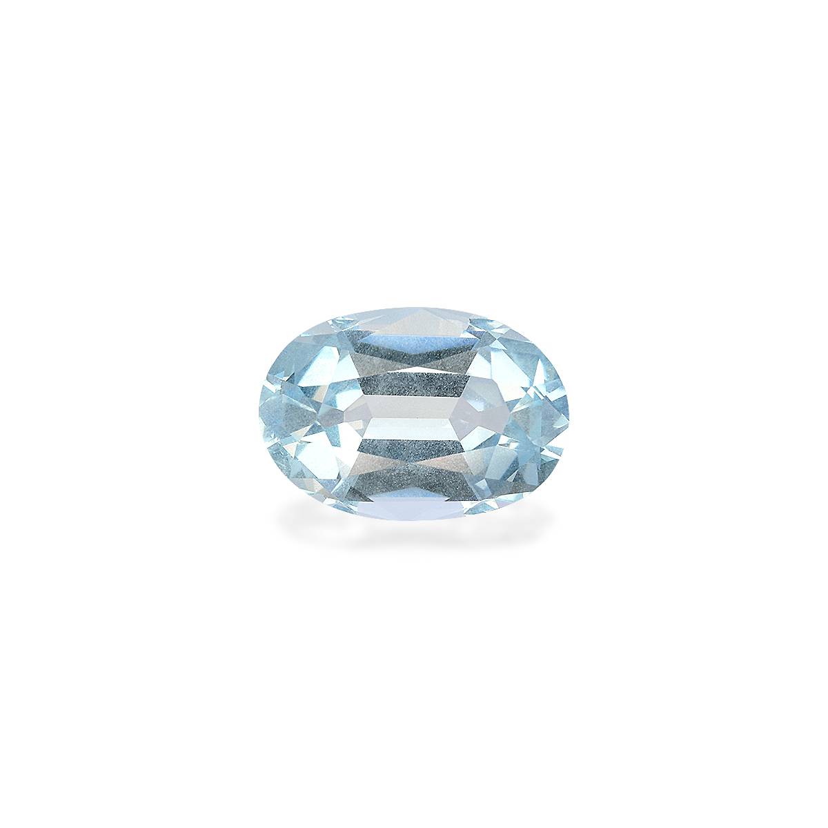 sky blue aquamarine, 3.49ct oval cut — main view