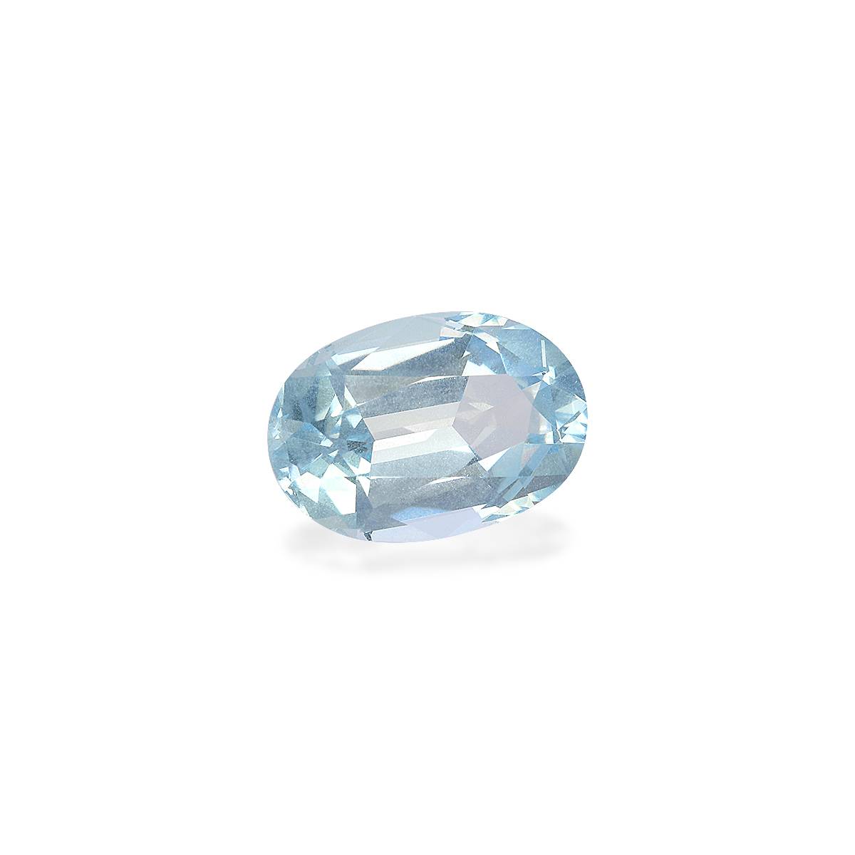 sky blue aquamarine, 3.49ct oval cut — view 3