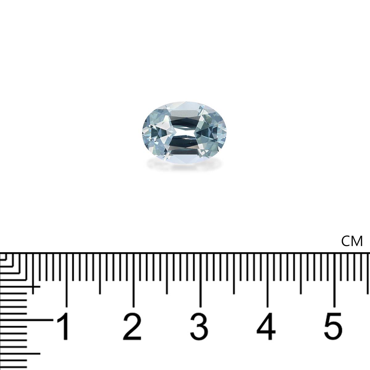sky blue aquamarine, 4.5ct oval cut — view 4