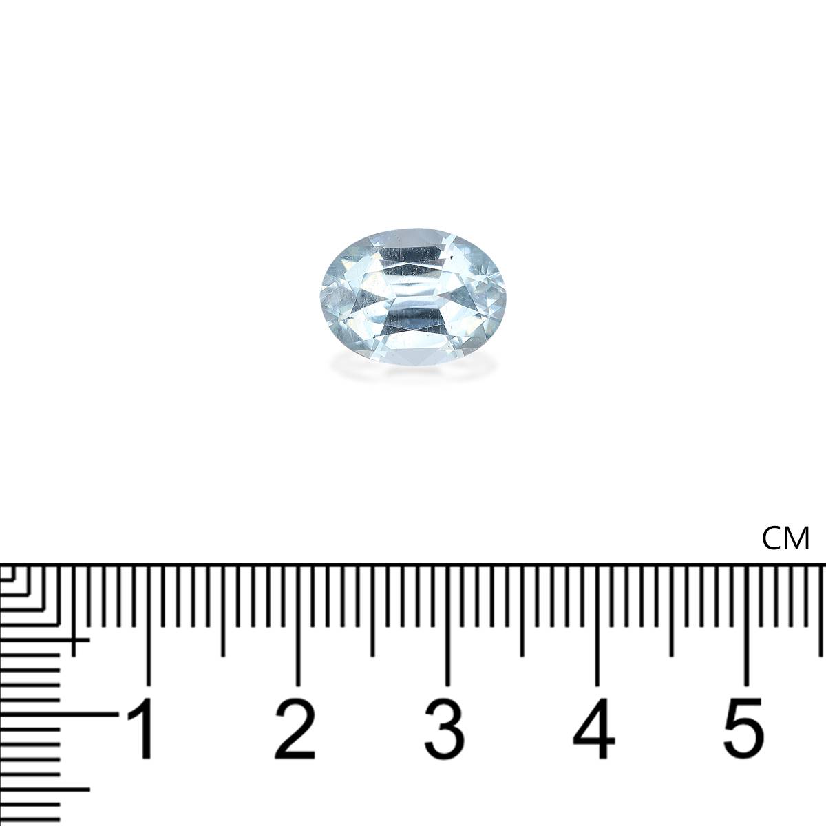 sky blue aquamarine, 4.26ct oval cut — view 4