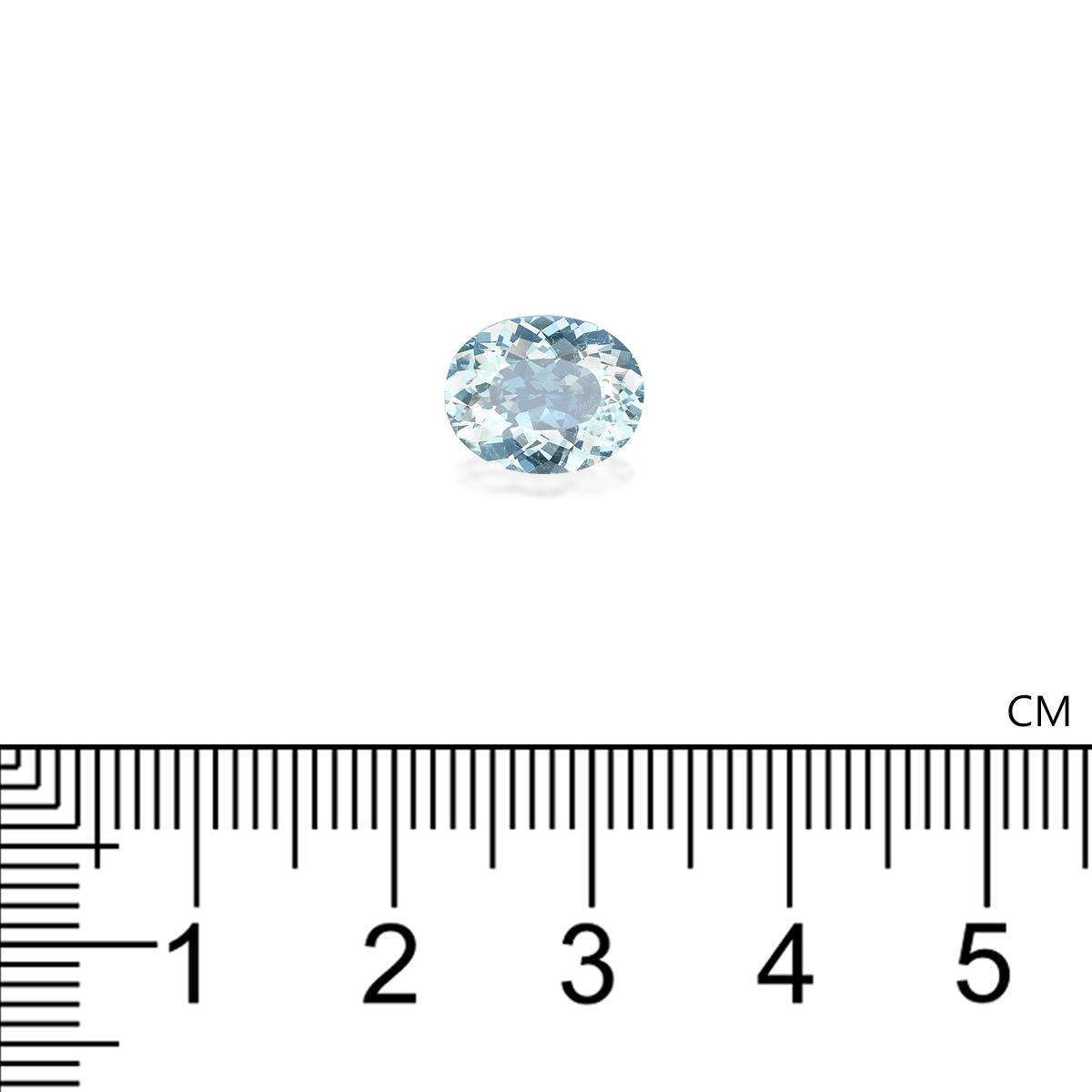 baby blue aquamarine, 2.17ct oval cut — view 4