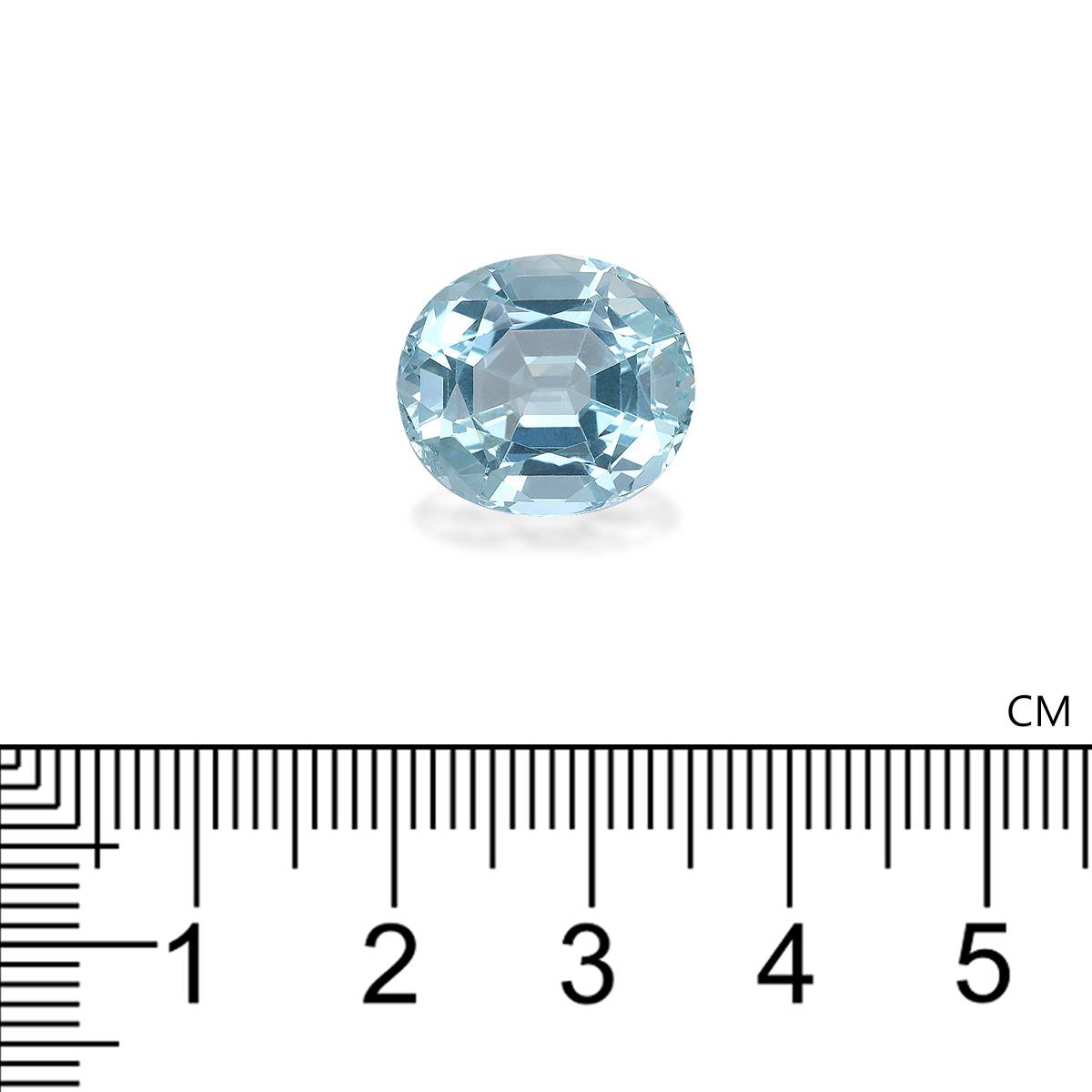 sky blue aquamarine, 10.72ct oval cut — view 4