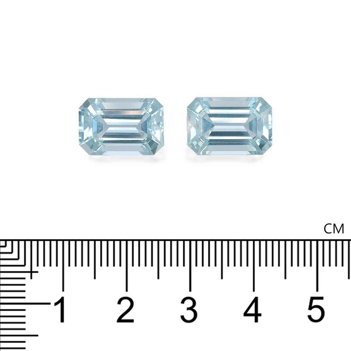 sky blue aquamarine, 12.88ct rectangular cut — view 4