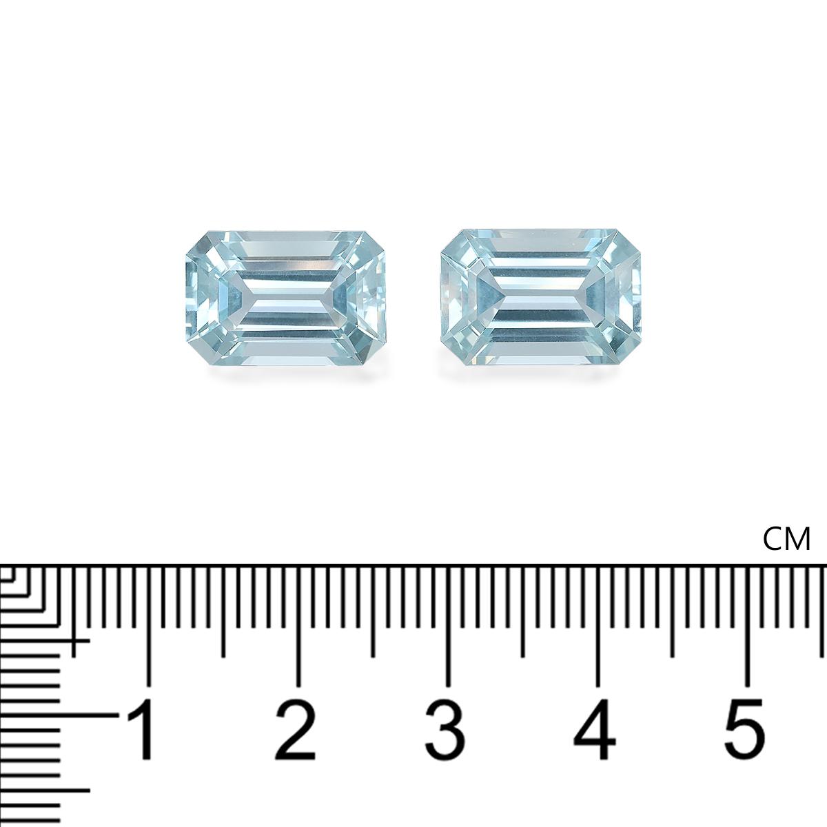 sky blue aquamarine, 12.88ct rectangular cut — view 4