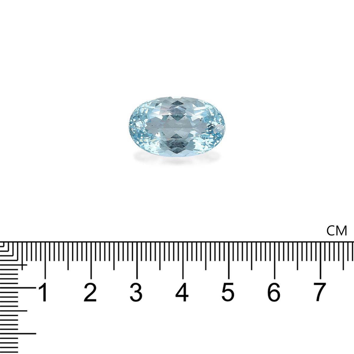 sky blue aquamarine, 18.93ct oval cut — view 4