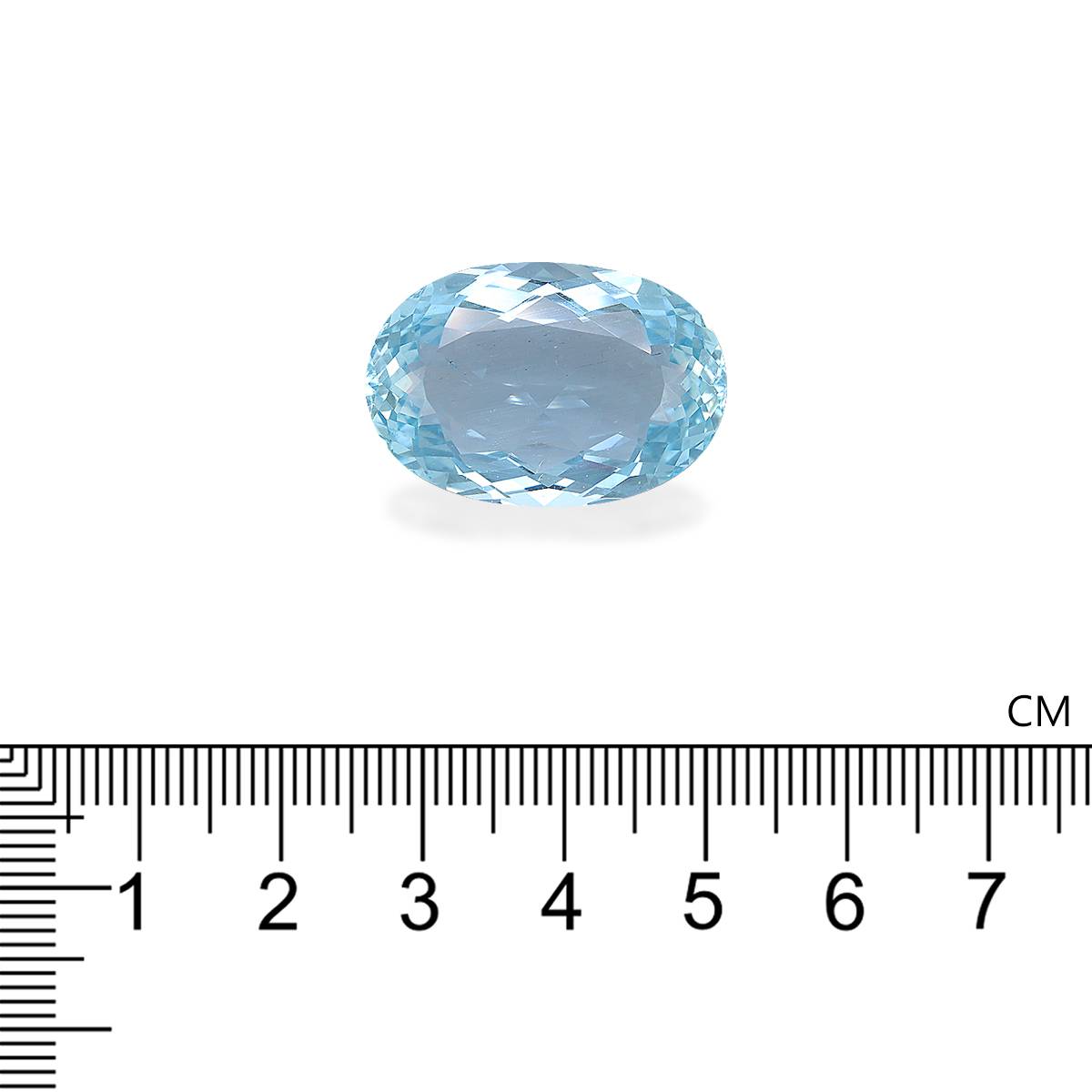 baby blue aquamarine, 28.1ct oval cut — view 4