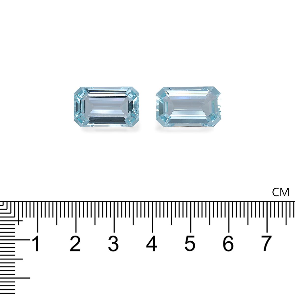 sky blue aquamarine, 20.04ct rectangular cut — view 4