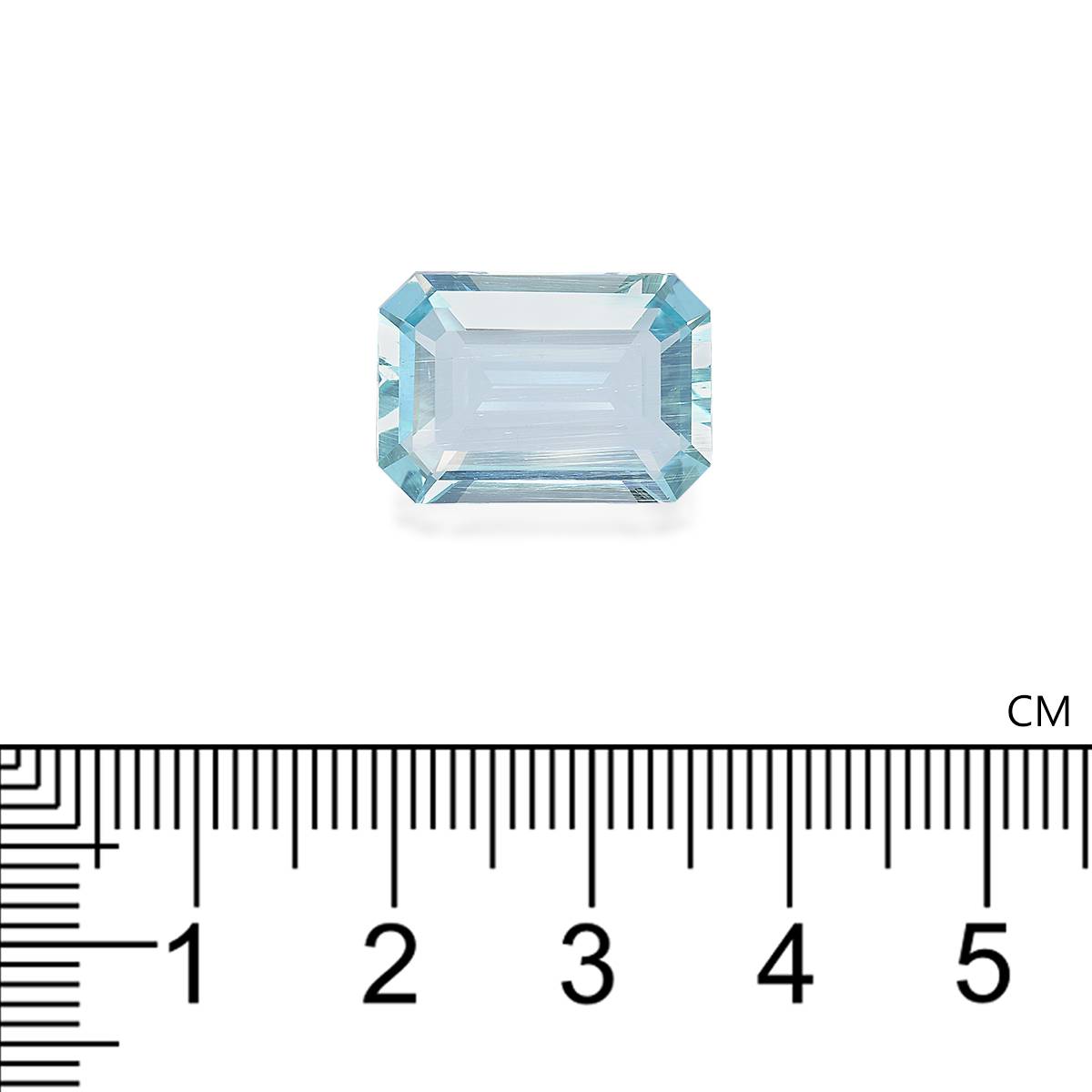 baby blue aquamarine, 9.3ct rectangular cut — view 4