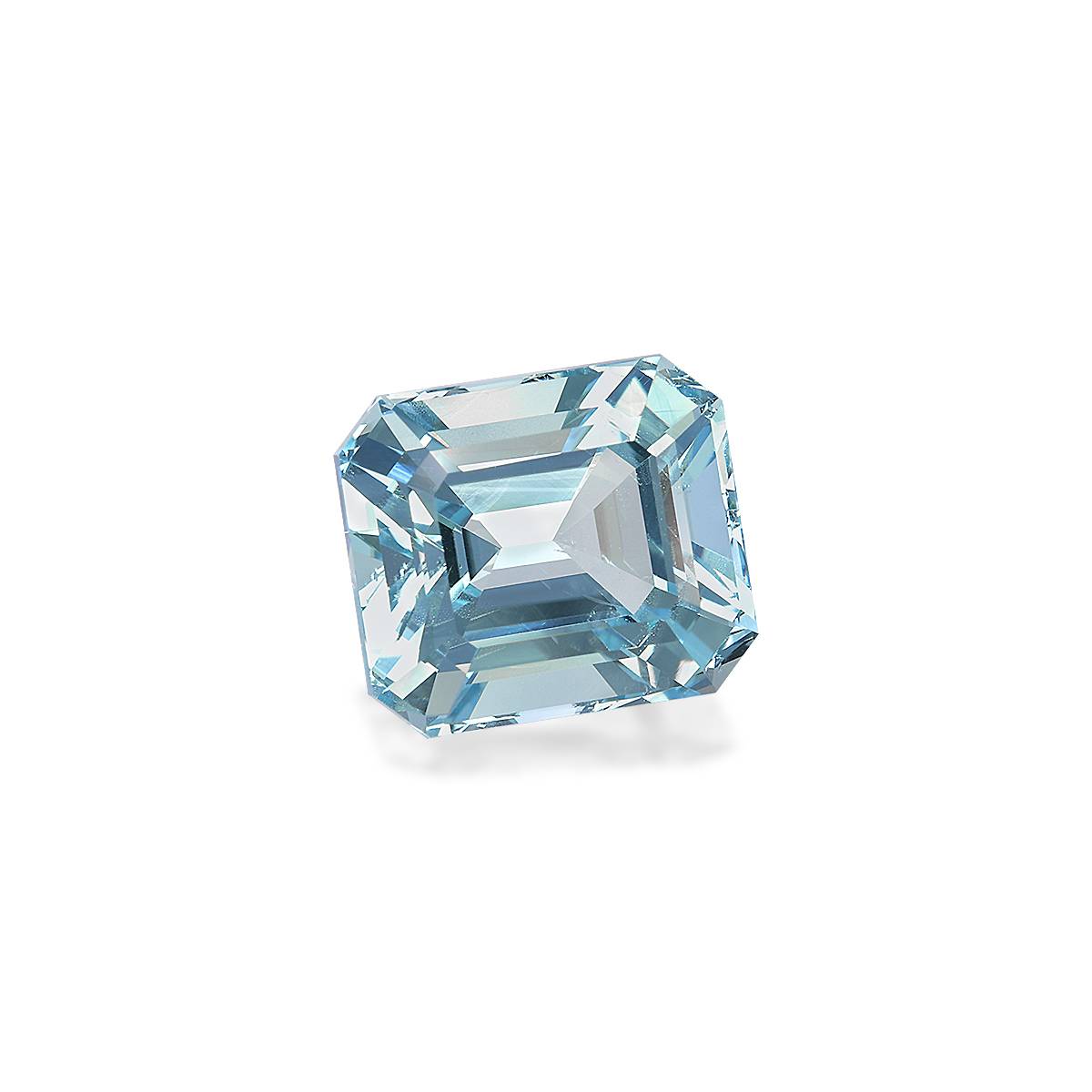 sky blue aquamarine, 12.43ct rectangular cut — view 3