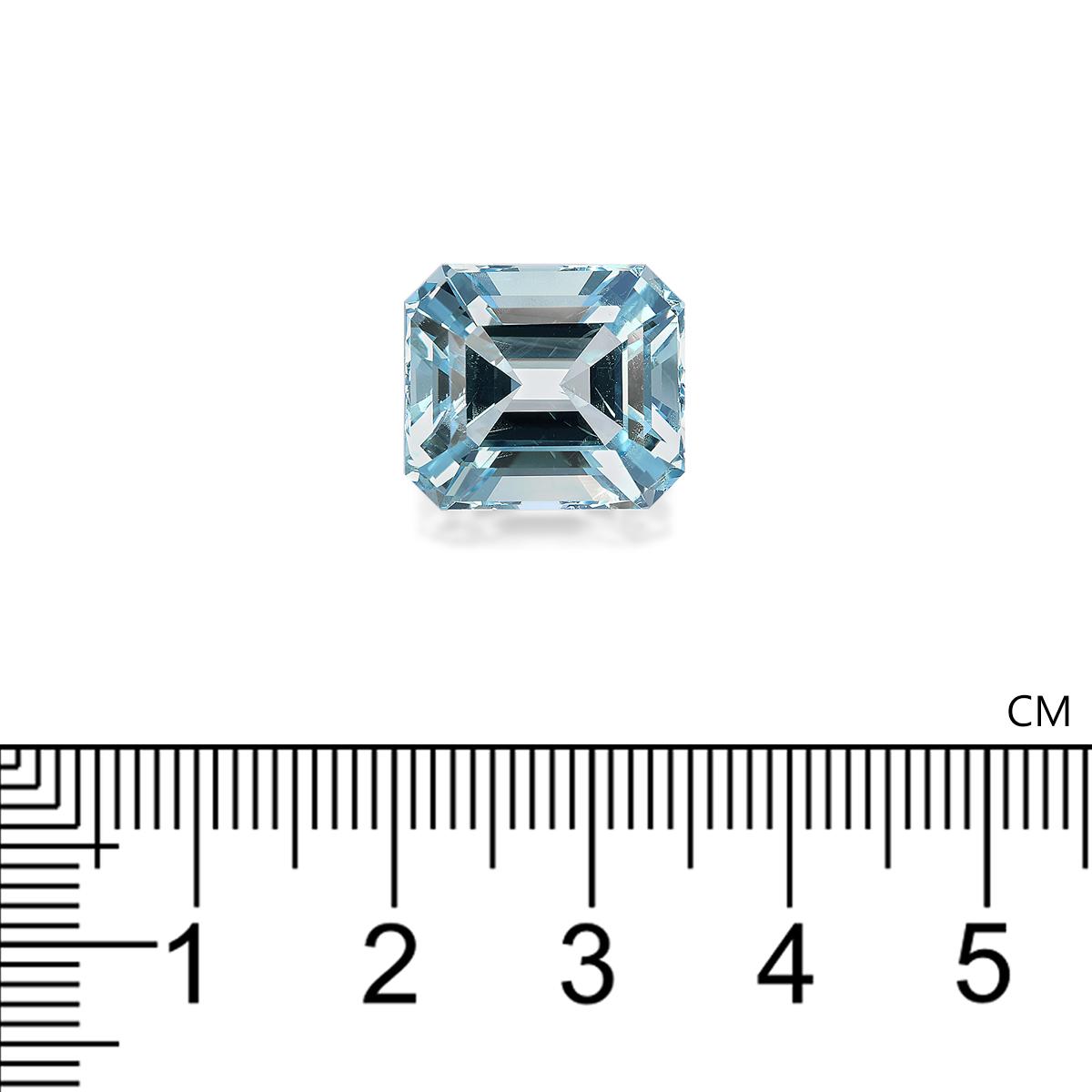 sky blue aquamarine, 12.43ct rectangular cut — view 4