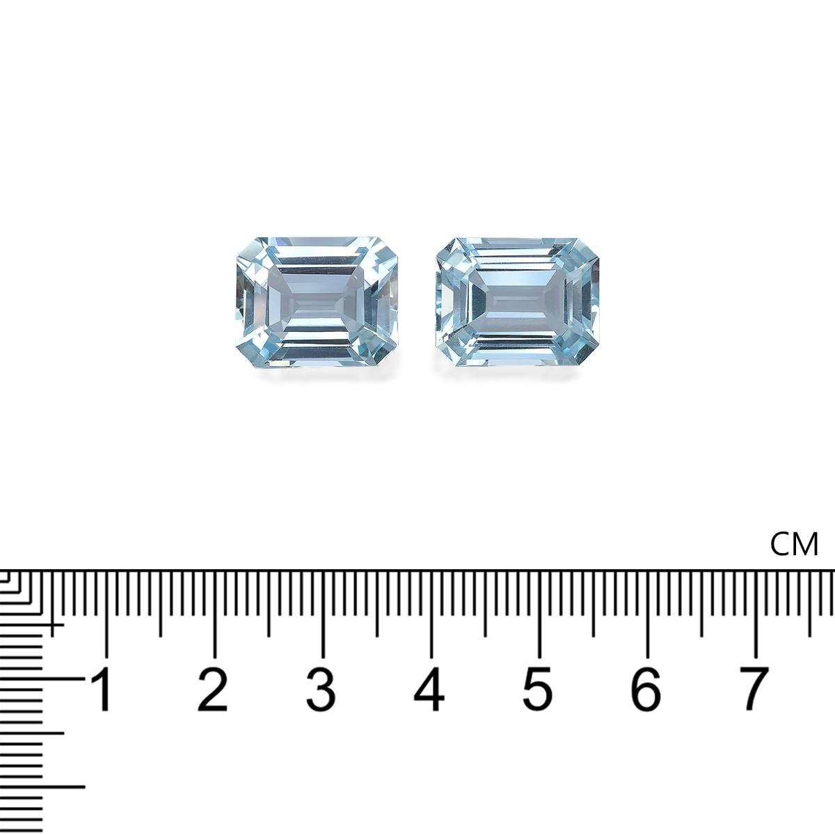 baby blue aquamarine, 20.26ct rectangular cut — view 4