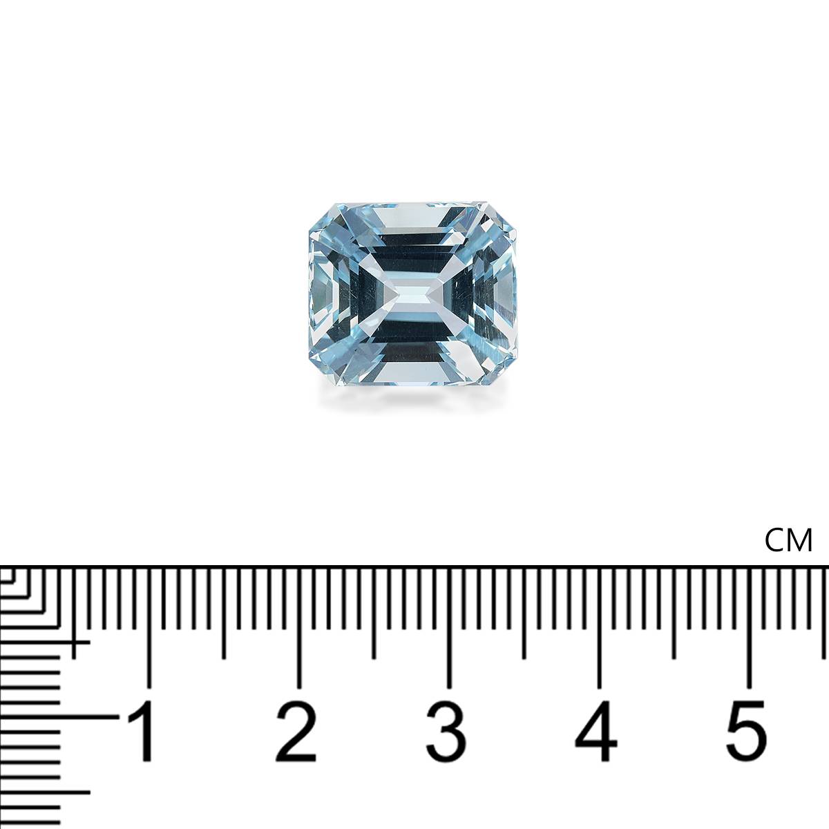 sky blue aquamarine, 12.56ct rectangular cut — view 4