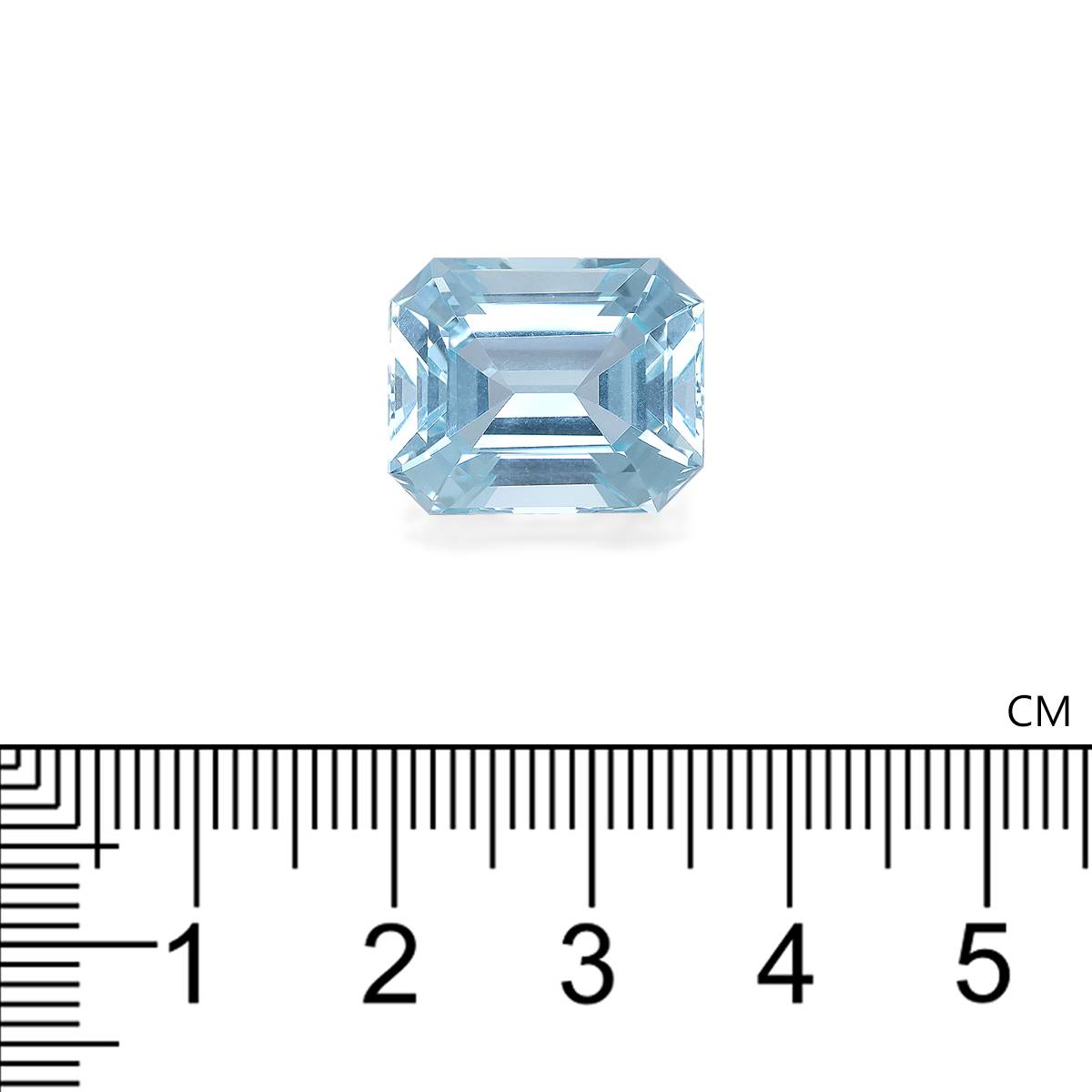 baby blue aquamarine, 15.08ct rectangular cut — view 4