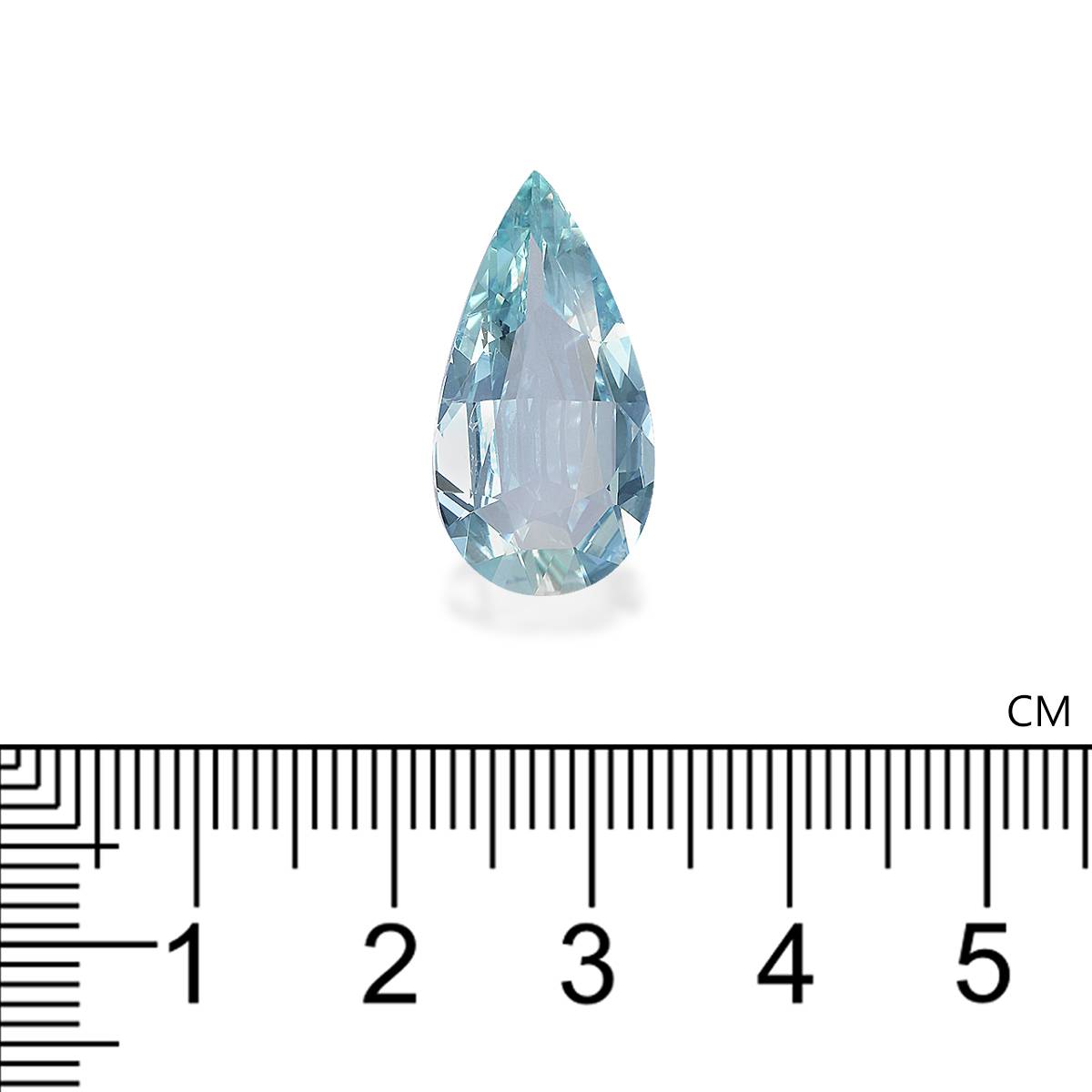baby blue aquamarine, 7.33ct pear cut — view 4