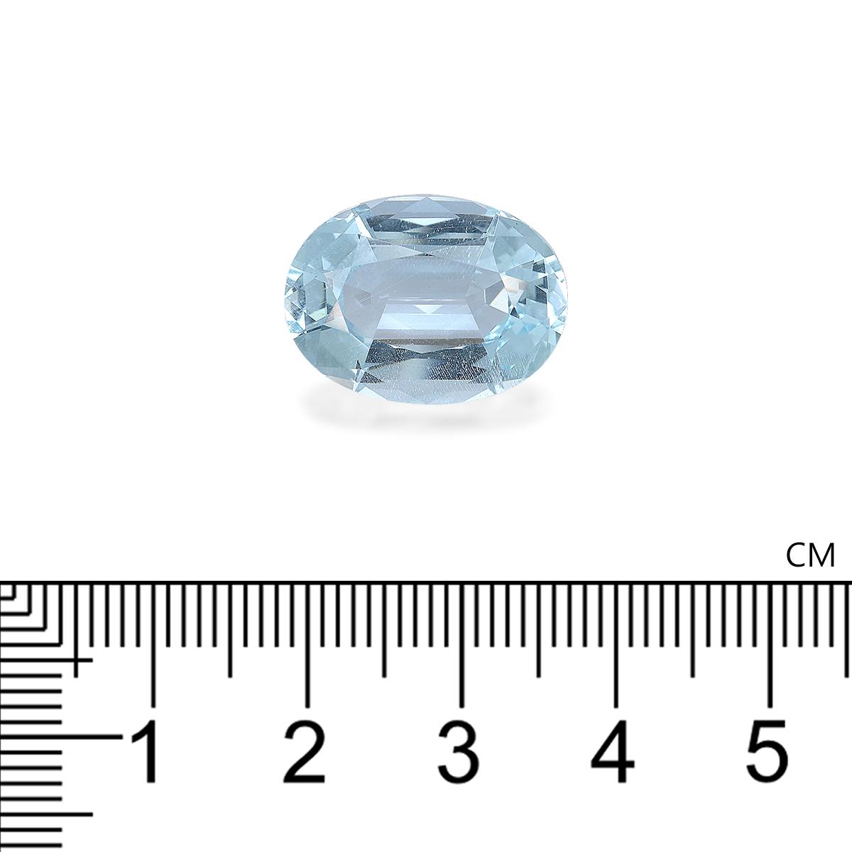 sky blue aquamarine, 11.26ct oval cut — view 4