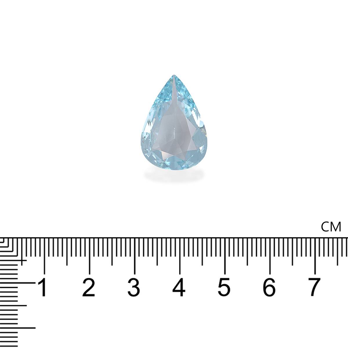 baby blue aquamarine, 6.56ct pear cut — view 4
