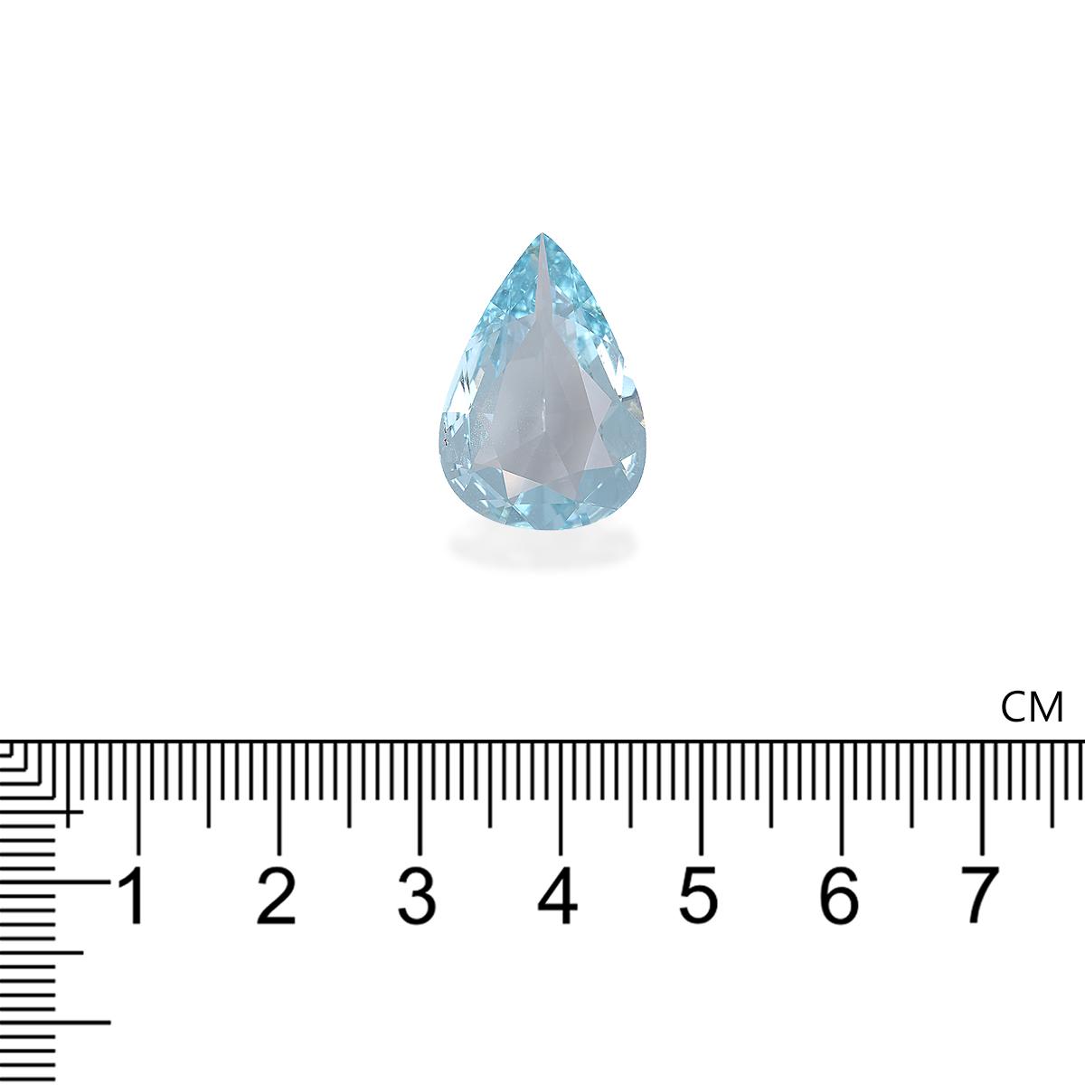 baby blue aquamarine, 6.56ct pear cut — view 4