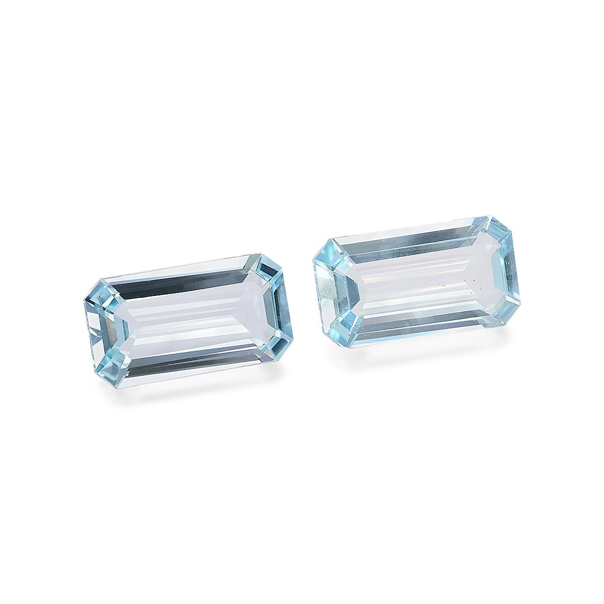 sky blue aquamarine, 9.19ct rectangular cut — view 3