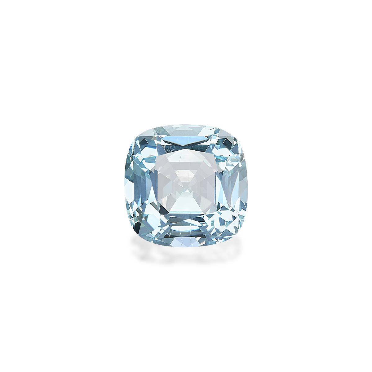sky blue aquamarine, 6.97ct cushion cut — main view