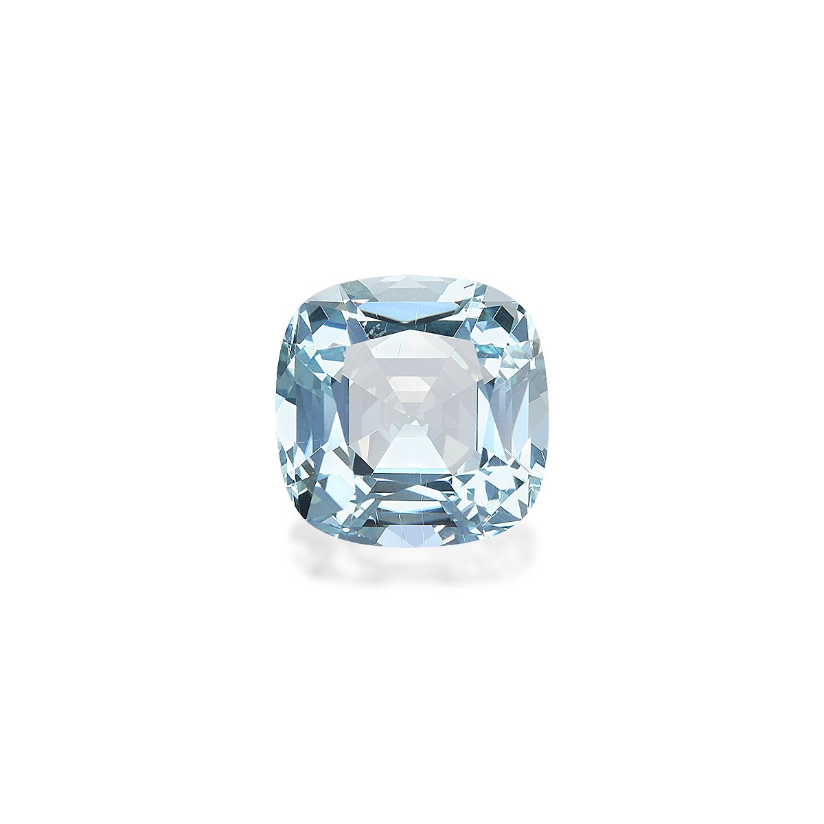 sky blue aquamarine, 6.97ct cushion cut — main view