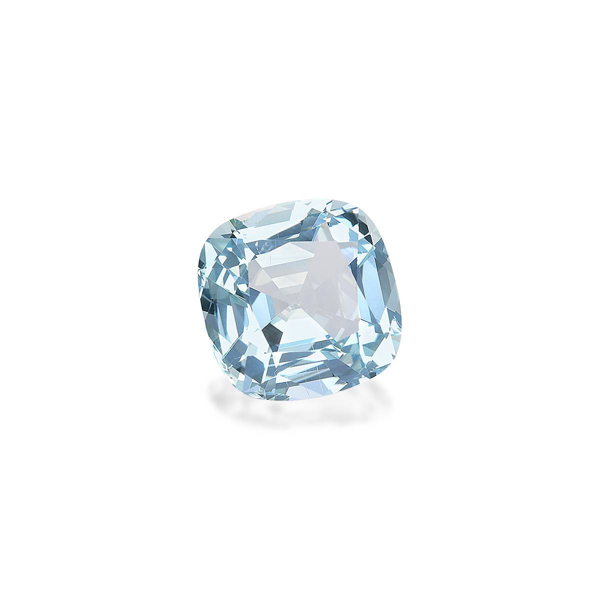 sky blue aquamarine, 6.97ct cushion cut — view 3