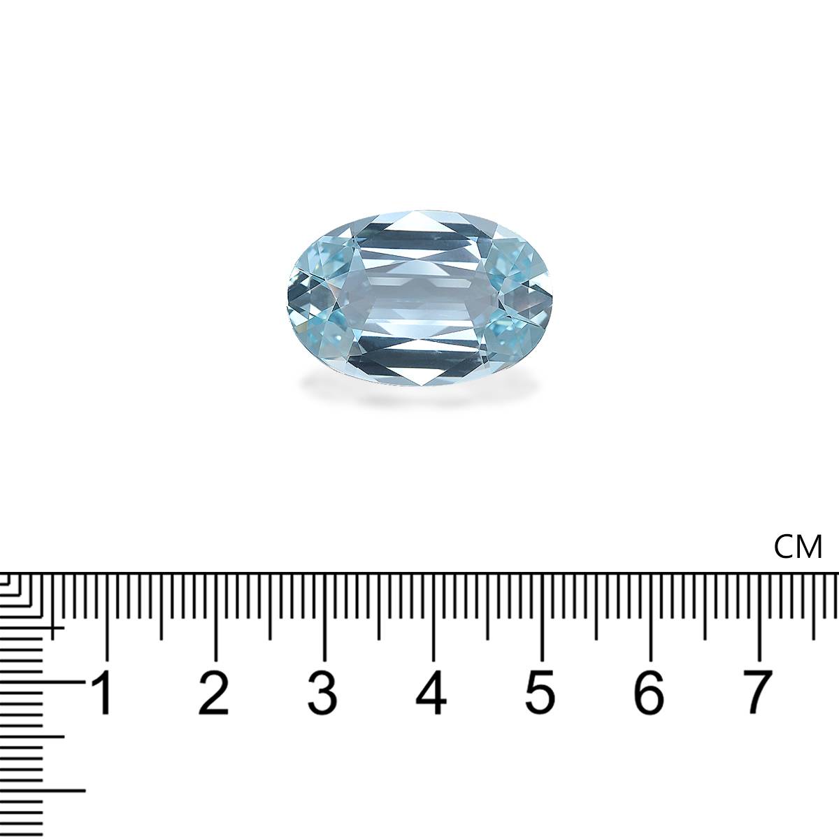 baby blue aquamarine, 21.57ct oval cut — view 4
