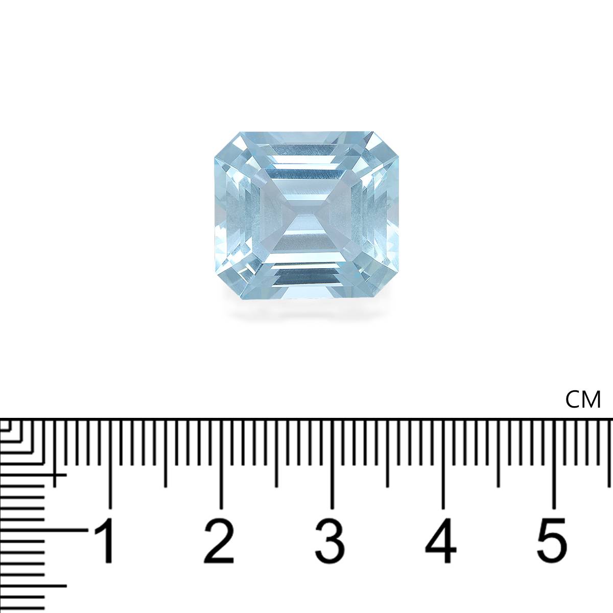 baby blue aquamarine, 15.86ct rectangular cut — view 4