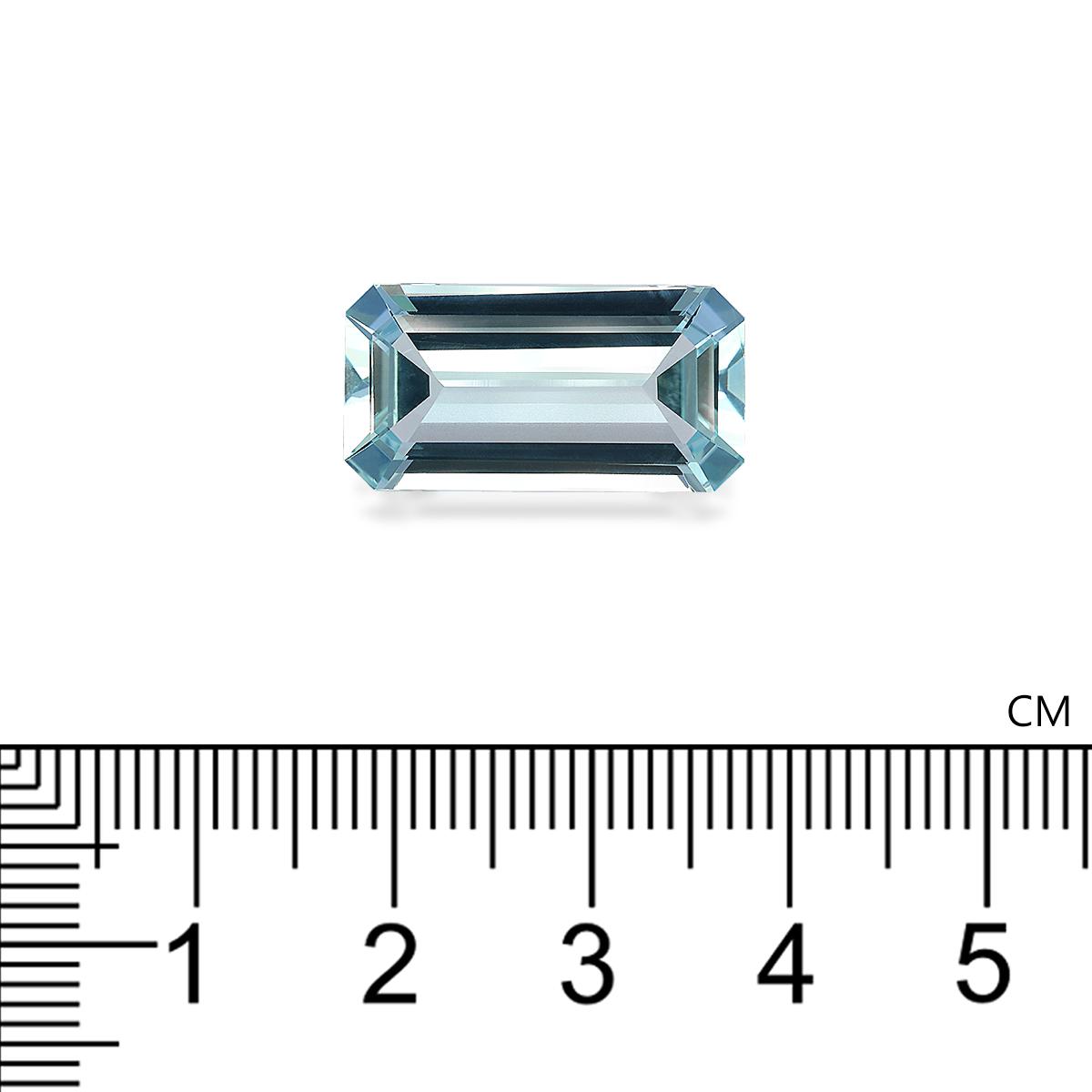 sky blue aquamarine, 11.27ct rectangular cut — view 4