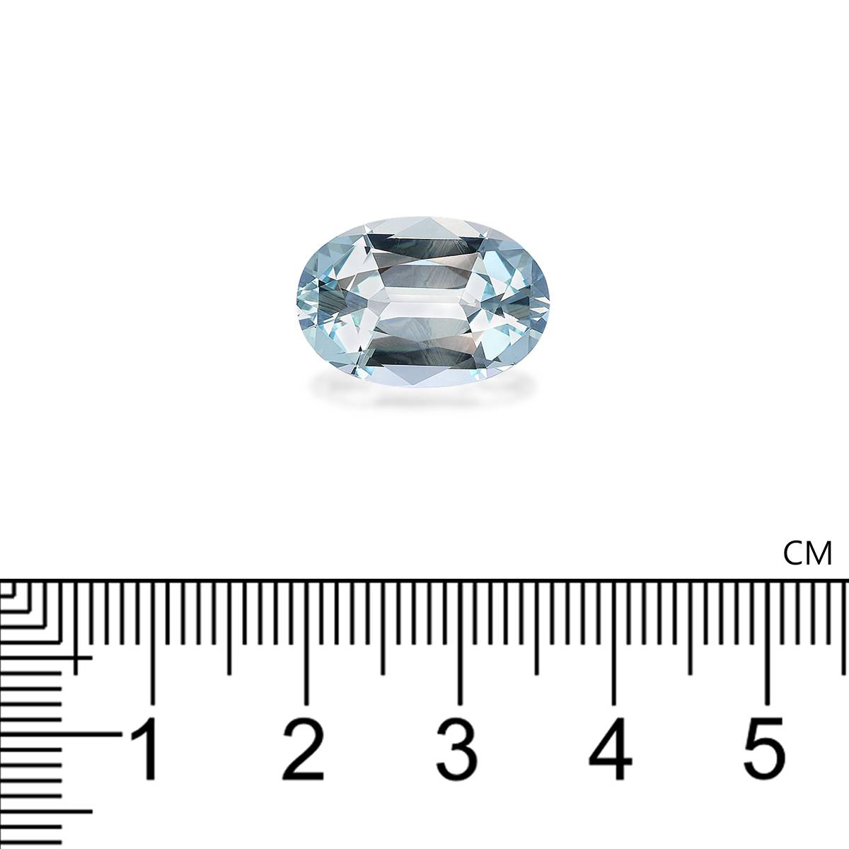 sky blue aquamarine, 7.5ct oval cut — view 4