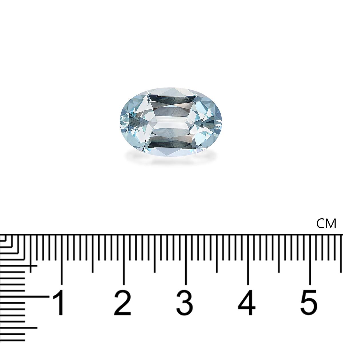 sky blue aquamarine, 7.5ct oval cut — view 4