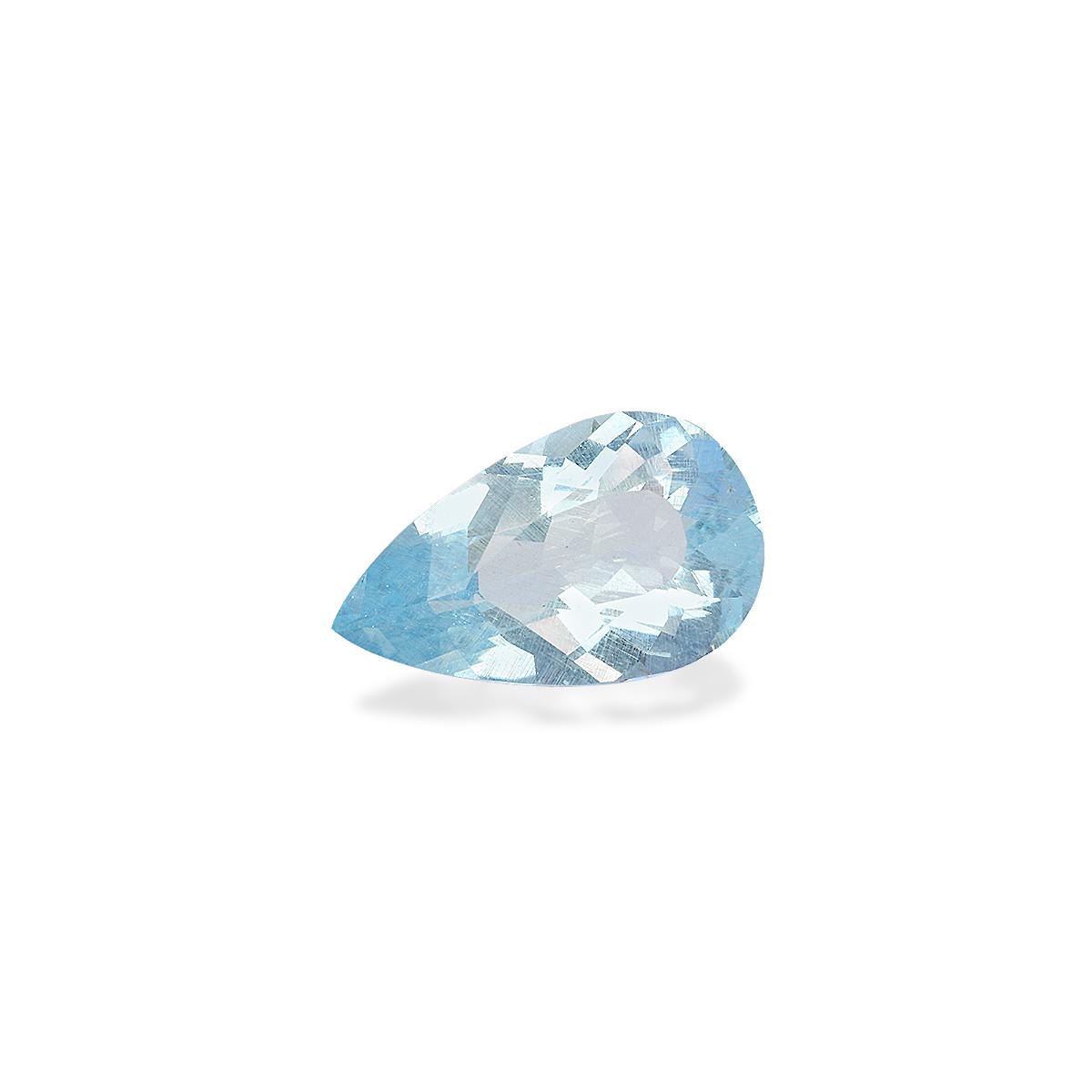 baby blue aquamarine, 7.27ct pear cut — view 3