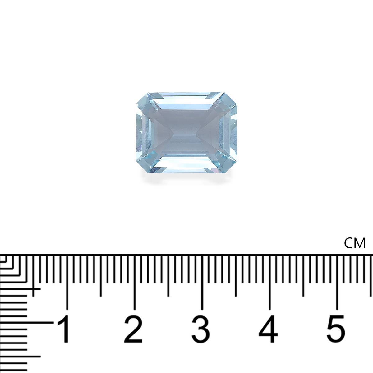 baby blue aquamarine, 5.61ct rectangular cut — view 4